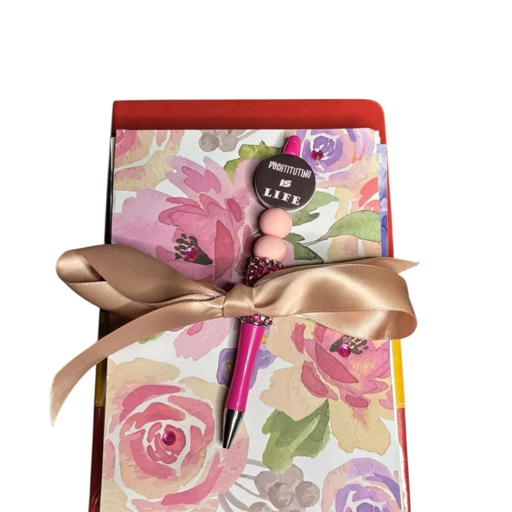 OFFIGIFT Butterfly Journal + Handmade Card Set & Poshtituting is life Pen - Picture 8 of 8